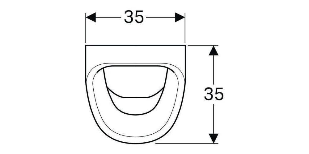 Geberit Urinal ALLER Zul von hinten Abgang nach hinten weiß