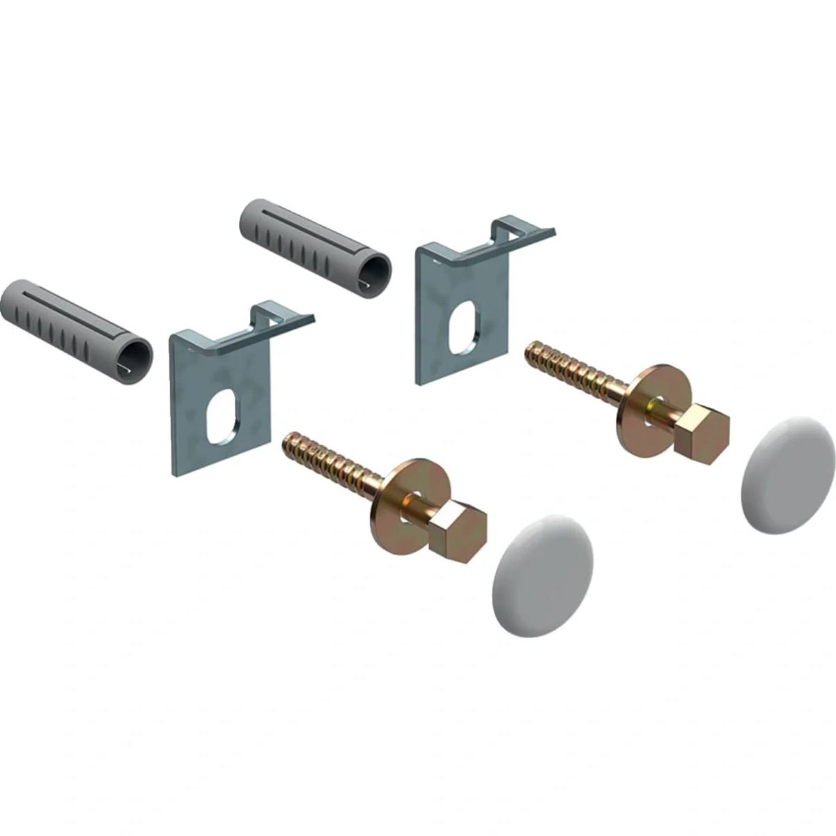 Geberit Befestigungsmaterial, Kerafix, für Urinal, Metall, weiß, Packung mit 2 Stk.