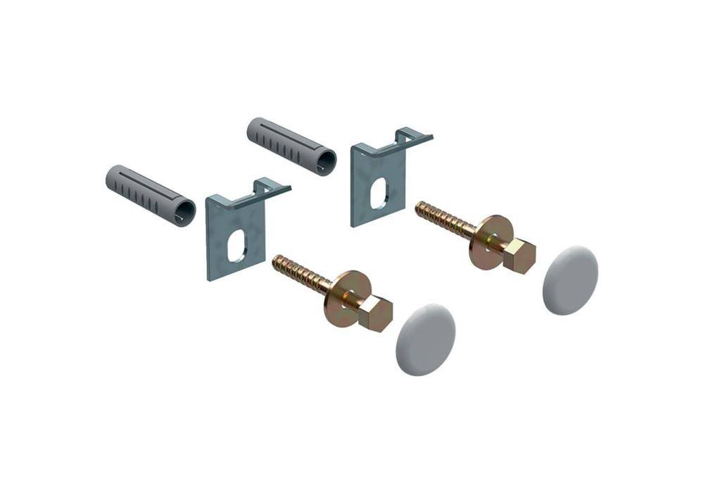 Geberit Urinal-Befestigungssatz mit Abdeckkappen weiß