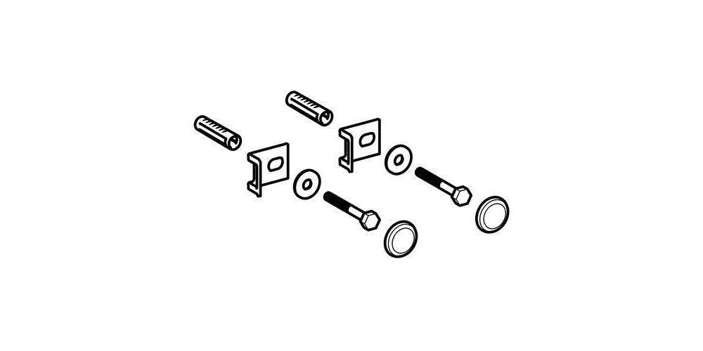 Geberit Urinal-Befestigungssatz mit Abdeckkappen weiß