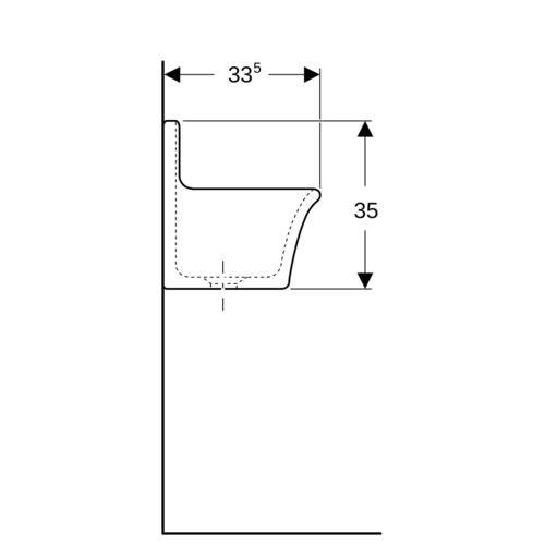 Kopie von Geberit Publica Ausgussbecken, 450x360x335mm ohne Überlauf, weiß #1