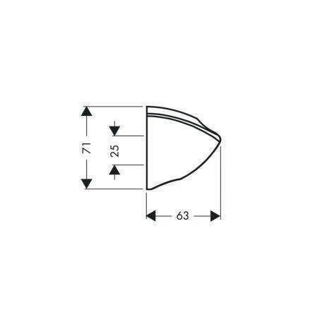 hansgrohe HG Brausehalter PORTER'C für Schlauch mit konischer Mutter