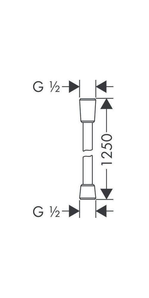 hansgrohe HG Brauseschlauch ISIFLEX 1250mm chrom