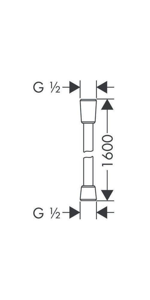hansgrohe HG Brauseschlauch ISIFLEX 1600mm chrom