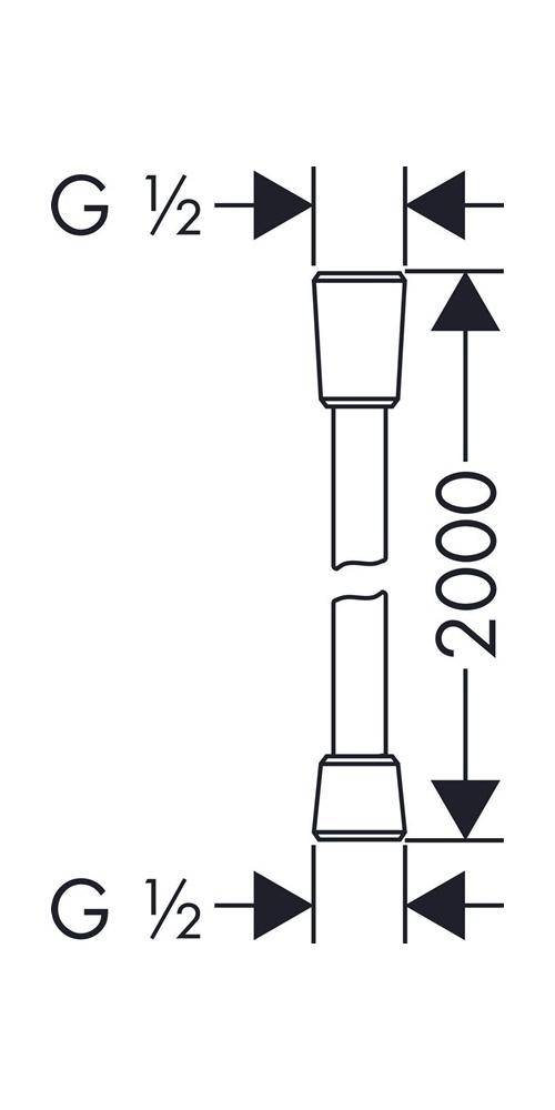 hansgrohe HG Brauseschlauch ISIFLEX 2000mm chrom