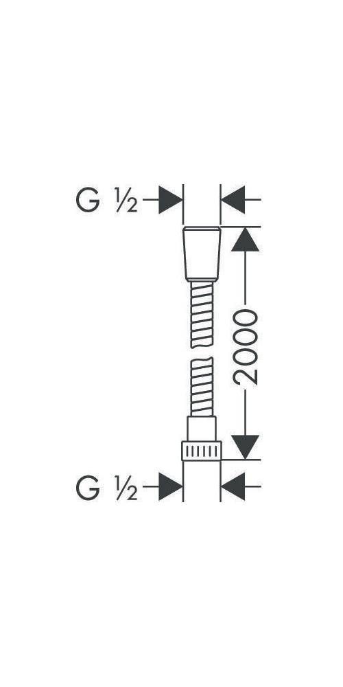 hansgrohe HG Brauseschlauch METAFLEX 2000mm chrom