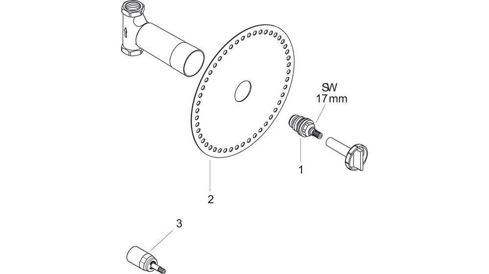 hansgrohe HG Grundkörper f Abstellventil UP 40 l/m Keramik DN 15
