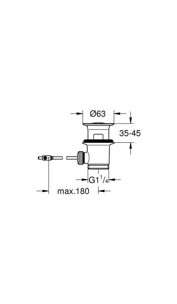 GROHE Ablaufgarnitur 1 1/4Zoll 5 Stück chr chrom