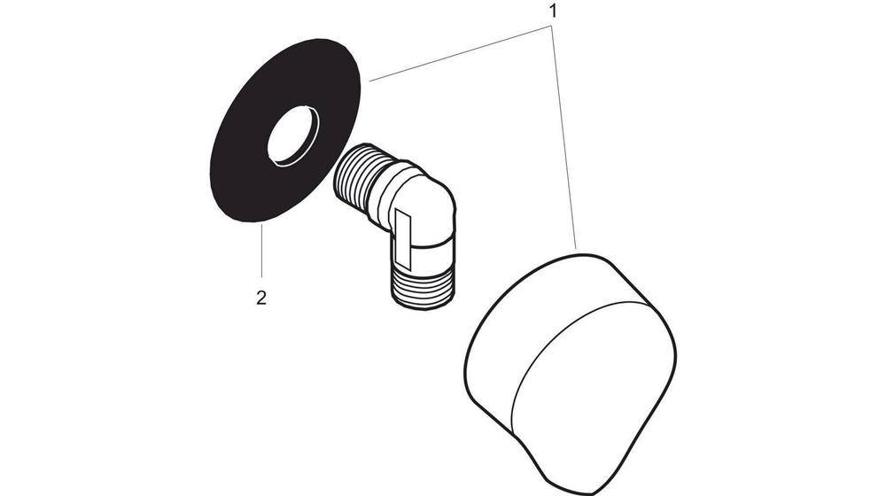 hansgrohe HG Schlauchanschluss FIXFIT E ohne Rückflussverhinderer