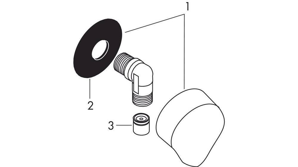hansgrohe HG Schlauchanschluss FIXFIT E mit Rückflussverhinderer chrom