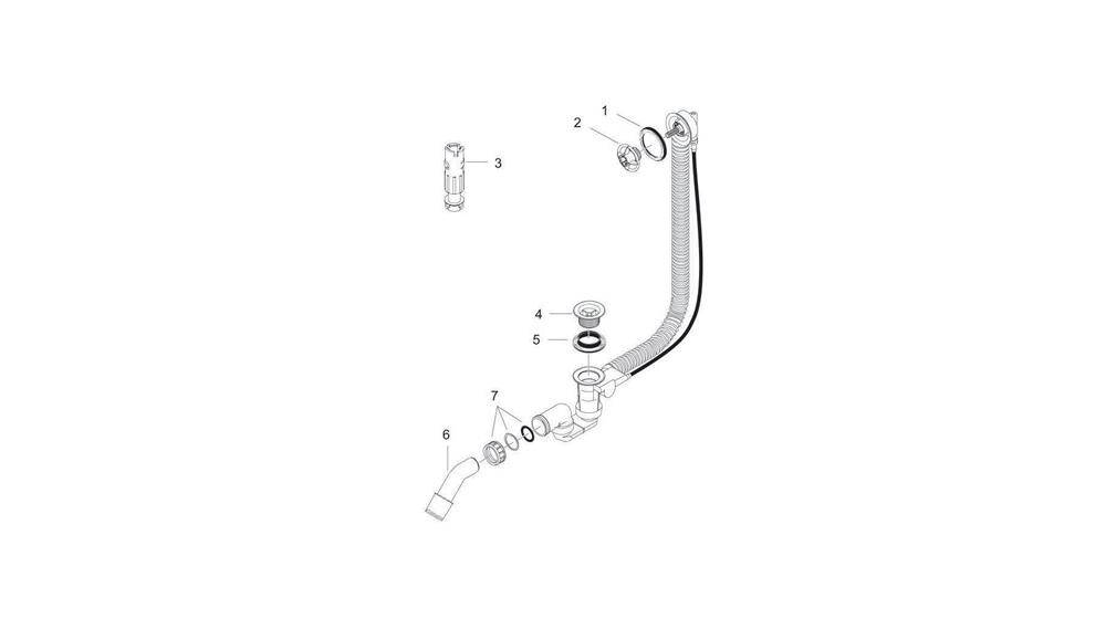 hansgrohe HG Wannenüberlaufgarnitur FLEXAPLUS für Sonderwannen