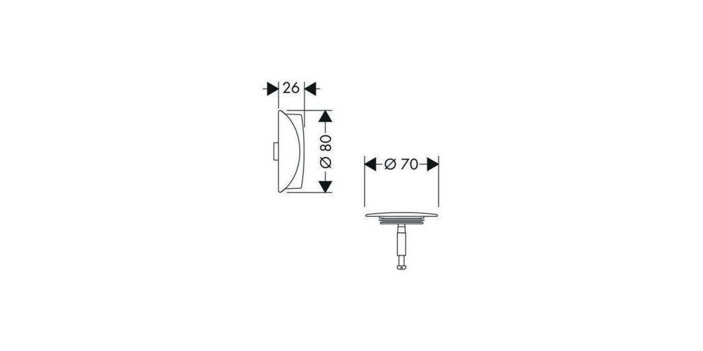 hansgrohe HG Fertigmontageset FLEXAPLUS Ab- und Überlaufgarnitur chrom