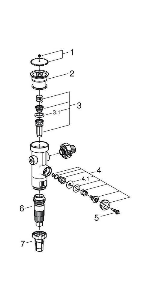 GROHE WC-Druckspüler 3/4Zoll o Vorabsperrung