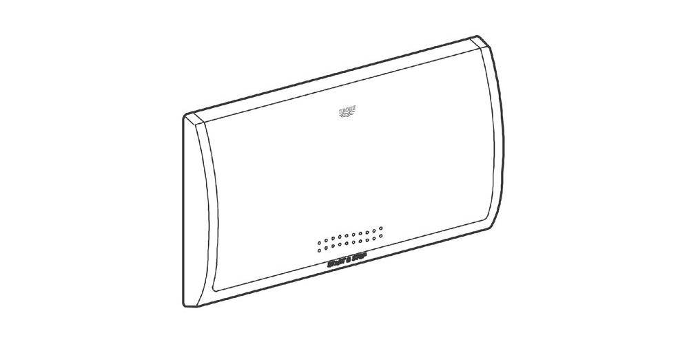 GROHE Abdeckplatte CLASSIC 330 330x190mm f Spülkasten 6-9 l we