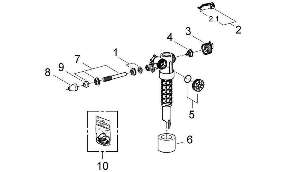 GROHE Füllventil 37092, 3/8Zoll