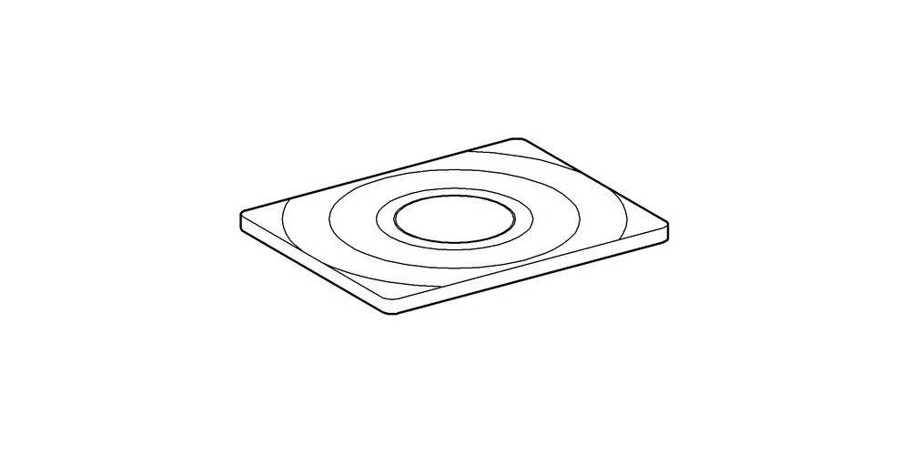 GROHE Abdeckplatte SURF 156x197mm Druckknopfbetätigung alpinweiß