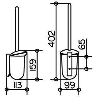 KEUCO CLEO WC-Bürste mit Griff lose verchromt