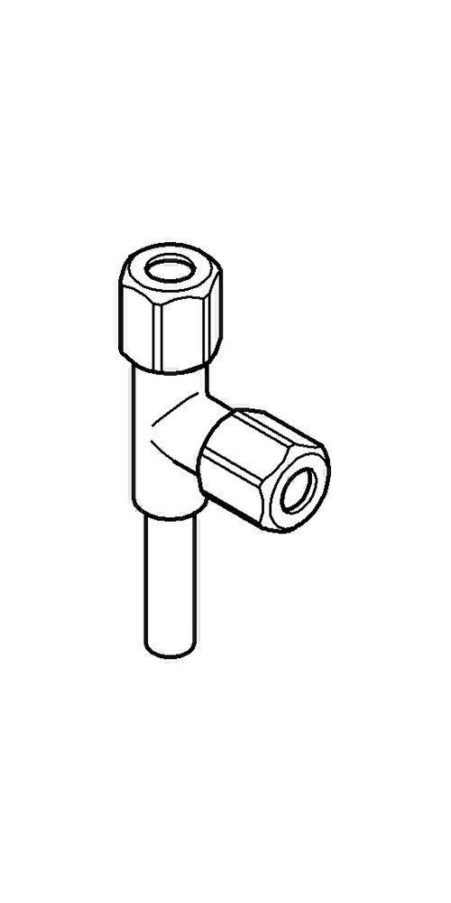 GROHE WAS T-Abzweigstck 3/8Zoll chr chrom