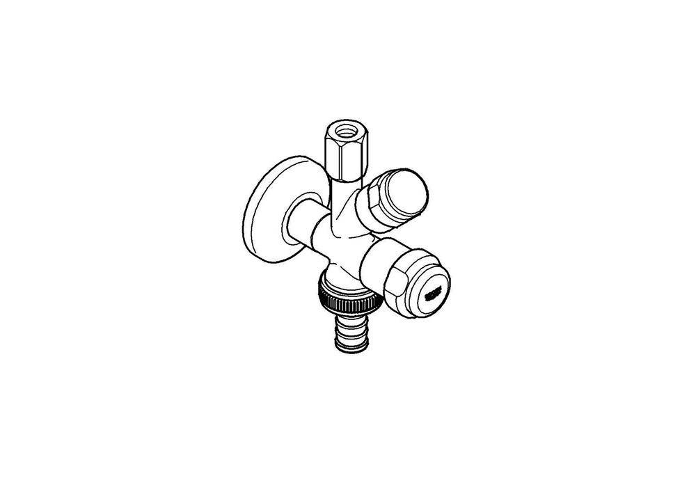 GROHE Kombinations-Eckventil mit Rckflussverhinderer chrom chrom