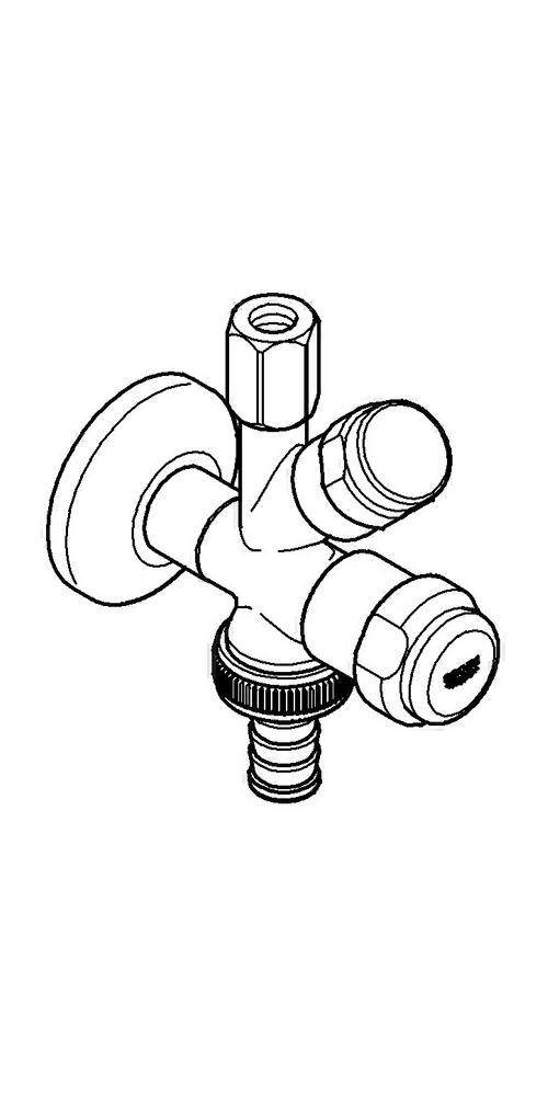 GROHE Kombinations-Eckventil mit Rckflussverhinderer chrom chrom