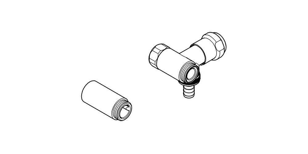 GROHE Waschmaschinenanschluss Eggemann DN 20 Anschluss rechts chrom