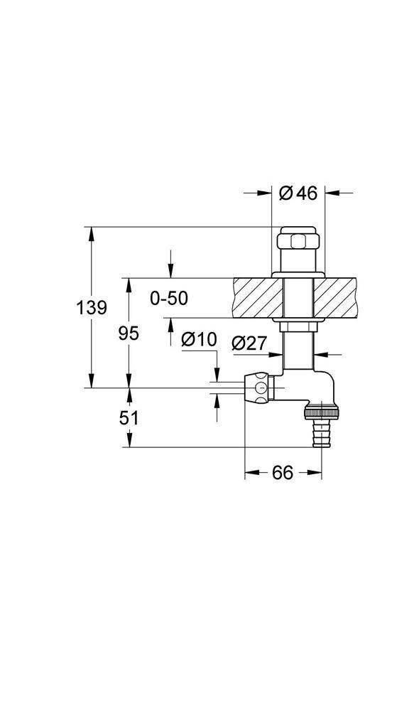 GROHE Waschmaschinenanschluss Eggemann DN 15 verstellbar bis 50mm