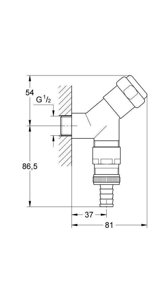 GROHE Waschmaschinenanschluss Eggemann DN 15 chrom