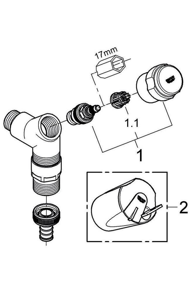 GROHE Waschmaschinenanschluss Eggemann DN 15 chrom