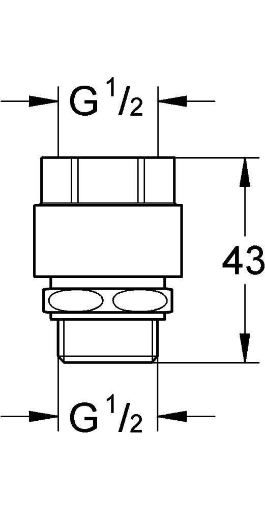 GROHE Rohrbelüfter Eggemann 1/2Zoll DN 15 chrom