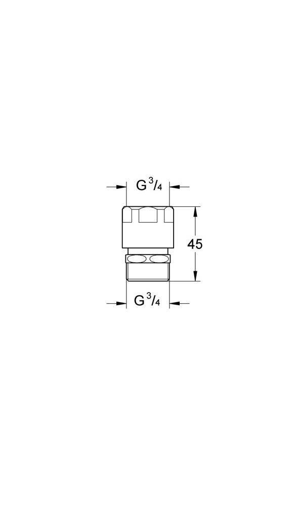 GROHE Rohrbelfter Eggemann 3/4Zoll DN 20 chrom