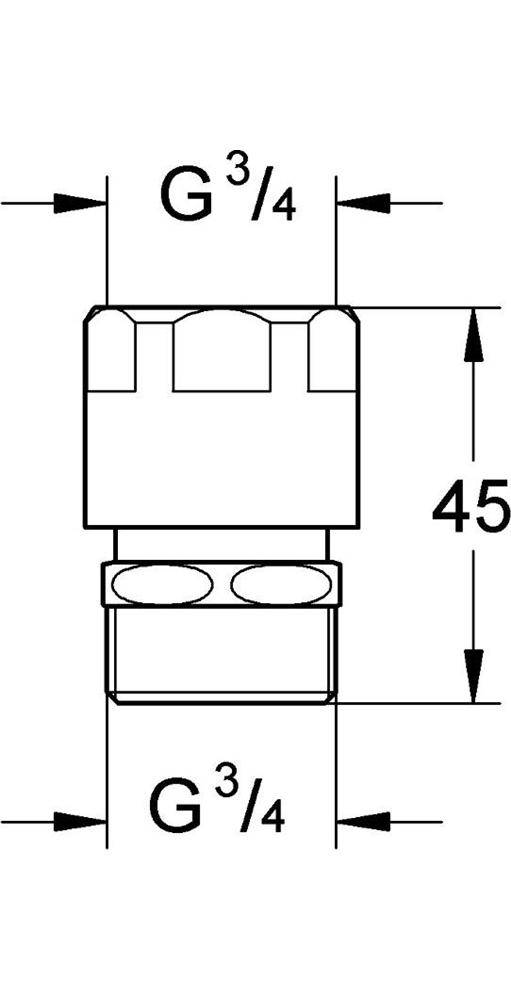 GROHE Rohrbelüfter Eggemann 3/4Zoll DN 20 chrom