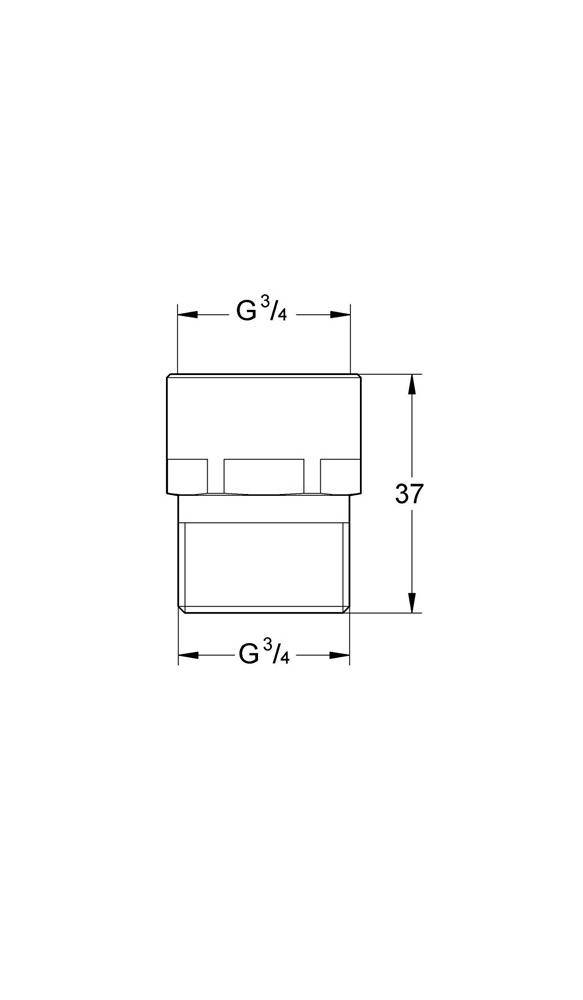 GROHE Waschmaschinenanschluss Eggemann DN 20, für 1/2Zoll-Schläuche