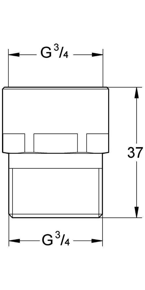 GROHE Waschmaschinenanschluss Eggemann DN 20, für 1/2Zoll-Schläuche
