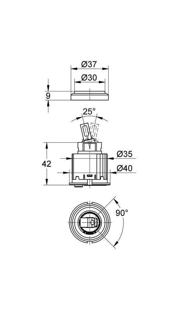 GROHE EICHELBERG Keramik-Kartusche ECOM
