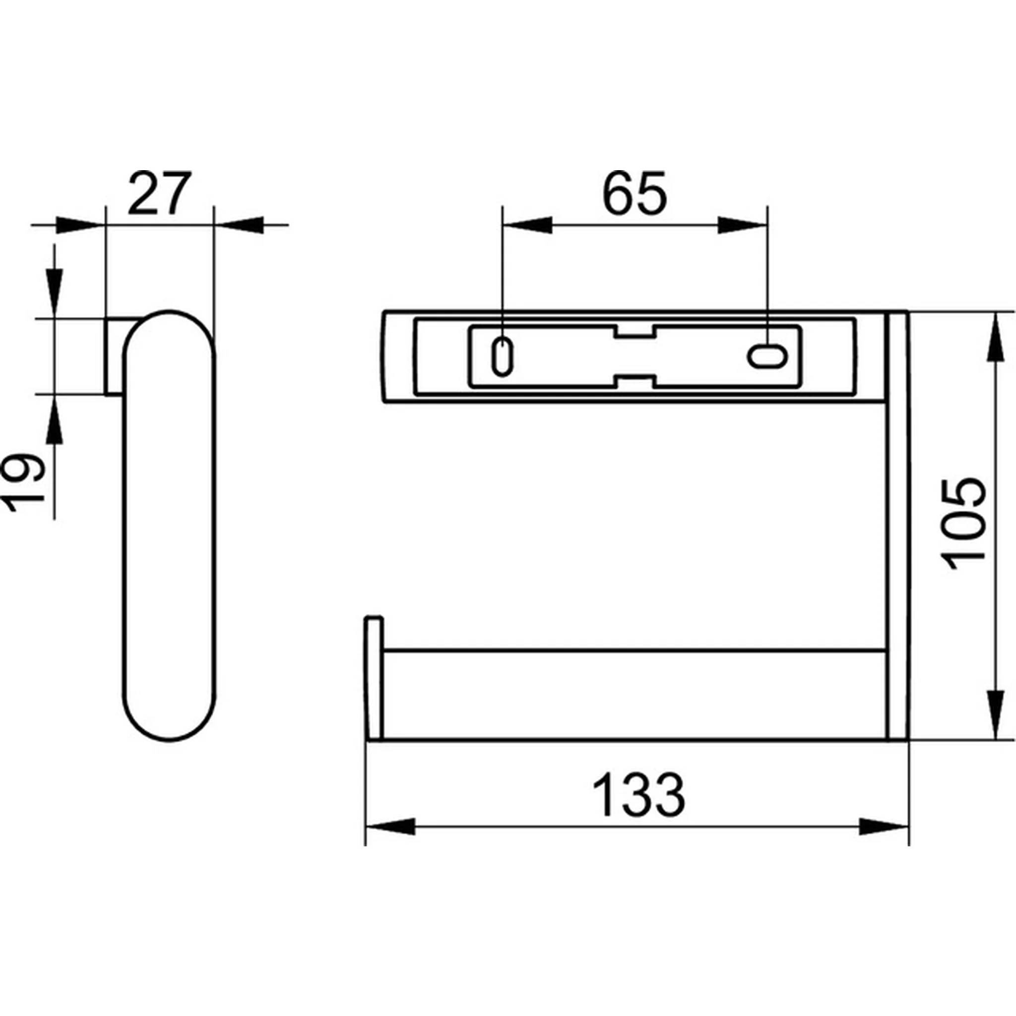 Keuco Plan WC-Papierhalter offene Form chrom, 1 Stk.
