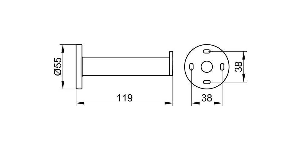 KEUCO Ersatzrollenhalter PLAN Aluminium silber-eloxiert Aluminium