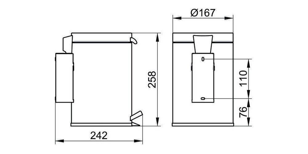 KEUCO Hygieneabfallsammler PLAN wandhängend Chrom-finish Chrom-finish