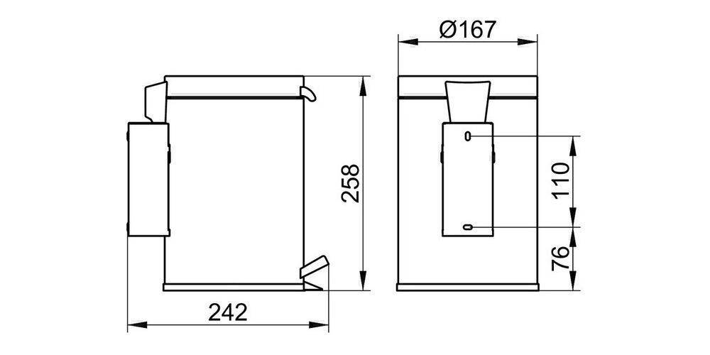 KEUCO Hygieneabfallsammler PLAN wandhängend Chrom-finish Chrom-finish