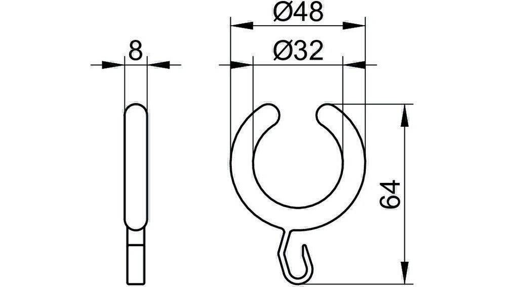 KEUCO Vorhangring PLAN VE= 10 Stück weiß VE= 10 Stück weiß