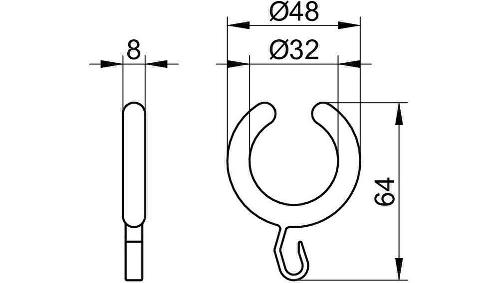 KEUCO Vorhangring PLAN VE= 10 Stück weiß VE= 10 Stück weiß