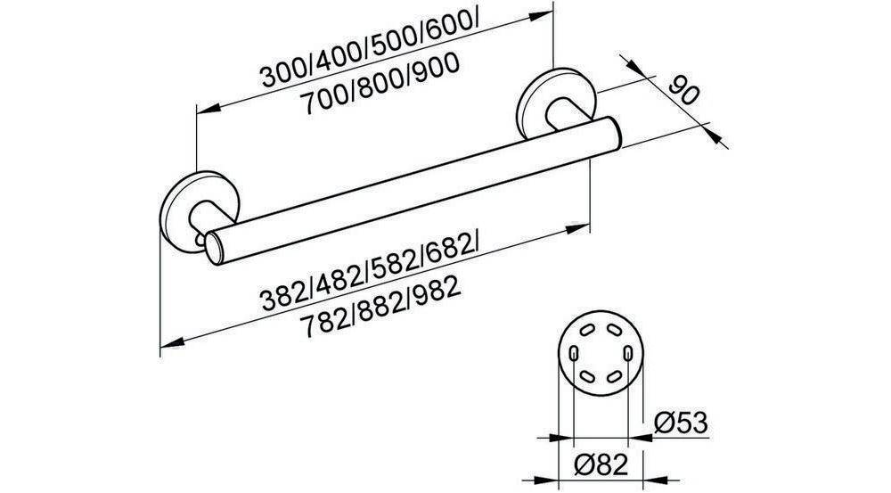 KEUCO Haltegriff PLAN CARE 482mm verchromt 482 mm verchromt