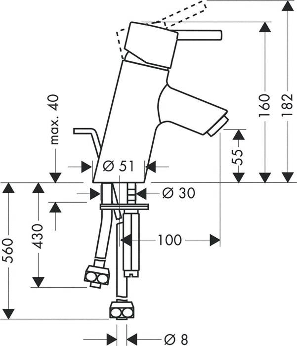 hansgrohe HG Einhebel-Waschtischmischer TALIS S Niederdruck chrom