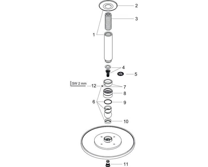hansgrohe HG Kopfbrause RAINDANCE S 240 AIR 1jet DN 15, mit