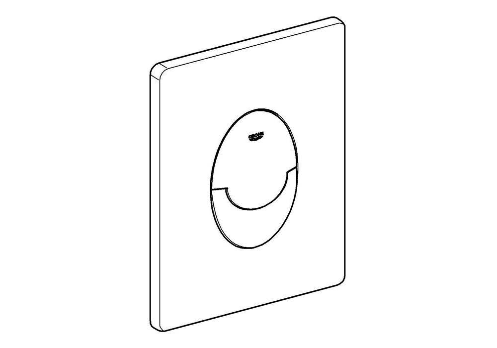 GROHE WC-Betätigung SKATE AIR 156x197mm alpinweiß