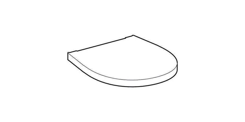 Geberit WC-Sitz VISIT mit Deckel, Scharniere verchromt weiß