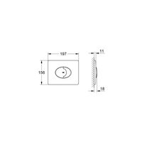 GROHE Abdeckplatte SKATE AIR 156x197mm chr chrom GROHE Abdeckplatte SKATE AIR 156x197mm chr chrom