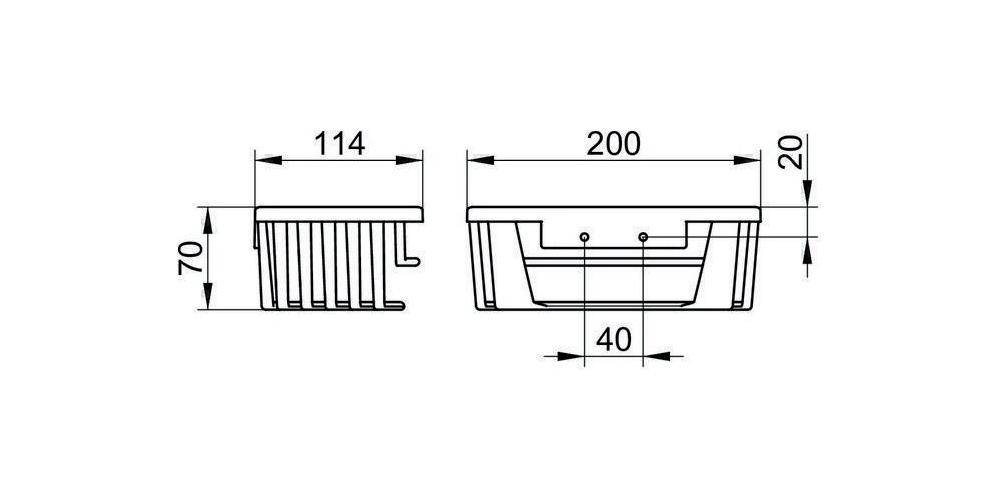 KEUCO Schwammkorb 200x114x70mm verchromt verchromt