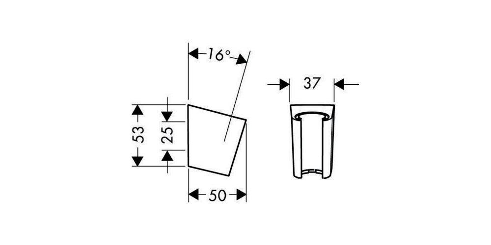 hansgrohe HG Brausehalter PORTER'S für Schlauch mit konischer Mutter