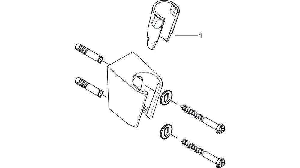 hansgrohe HG Brausehalter PORTER'S für Schlauch mit konischer Mutter