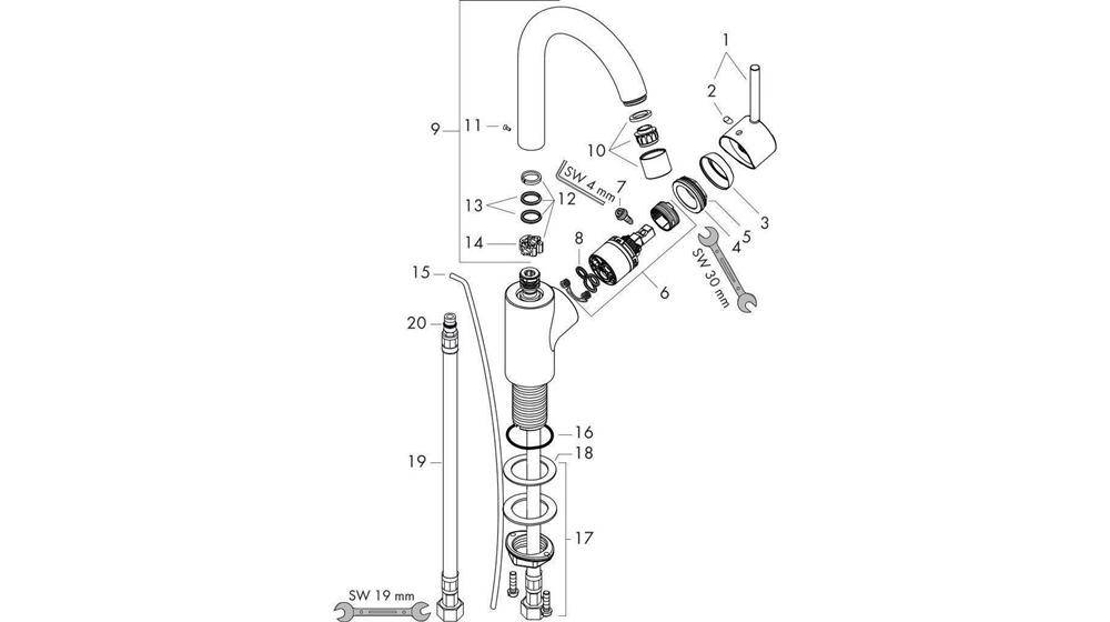 hansgrohe HG Einhebel-Waschtischmischer TALIS S mit